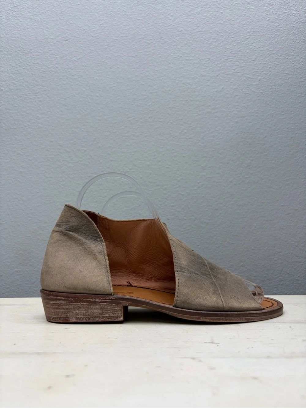 Free People Brown Leather Mont Black Sandals Size 35